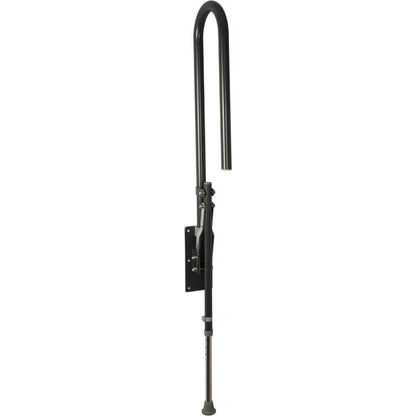 Croydex Foldaway Drop Down Grab Rail with Leg Wall Mount Mobility Aid Steel Grey