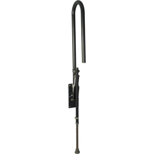 Croydex Foldaway Drop Down Grab Rail with Leg Wall Mount Mobility Aid Steel Grey