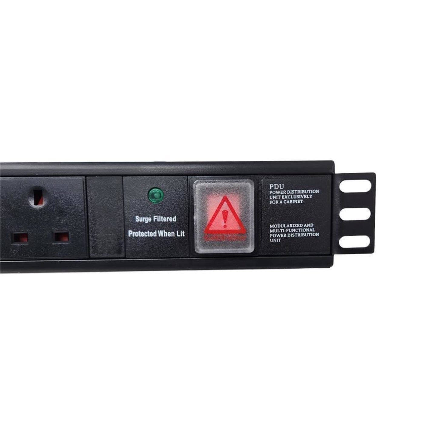 Cabcon 1U 6 Way IEC Sockets Horizontal Mount PDU C14 Mains Sockets 3m EPDU-H5-UK