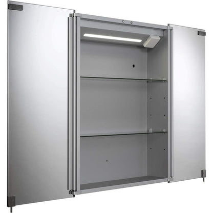 Croydex Warwick Double Door Illuminated Cabinet with LED Lighting Shaver Socket