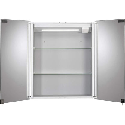 Croydex Warwick Double Door Illuminated Cabinet with LED Lighting Shaver Socket