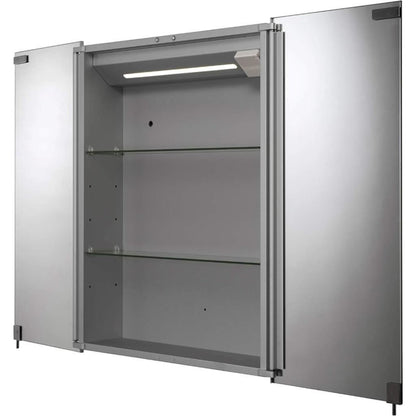 Croydex Warwick Double Door Illuminated Cabinet with LED Lighting Shaver Socket