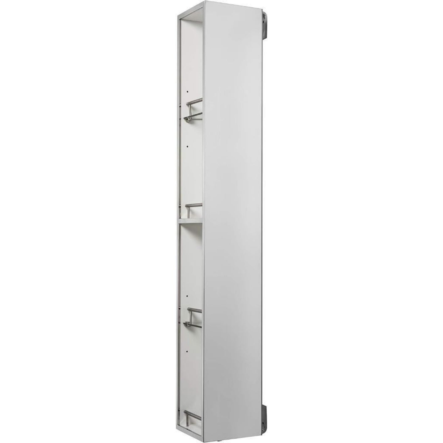 Croydex 1200 mm Ottawa Stainless Steel Spinning Cabinet with Mirror and Shelves