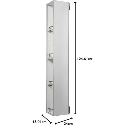 Croydex 1200 mm Ottawa Stainless Steel Spinning Cabinet with Mirror and Shelves