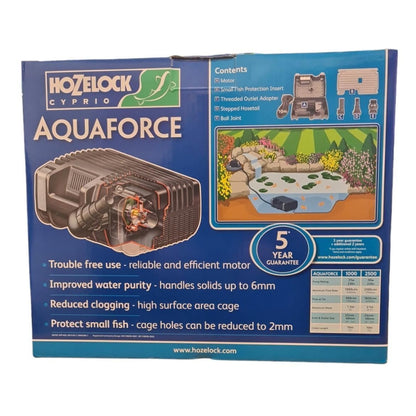 Hozelock Aquaforce Solids Handling Filter Waterfall Pump 1000 (1000LPH)