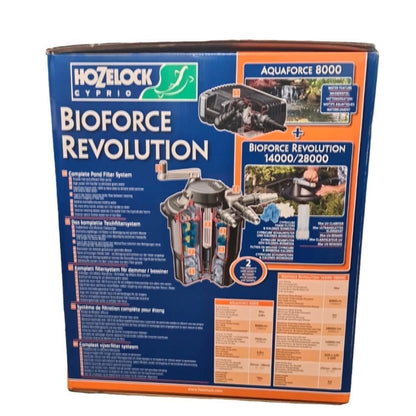 Hozelock Bioforce Revolution 28000 14000 Pond Filter and Aquaforce 8000 Pump Kit