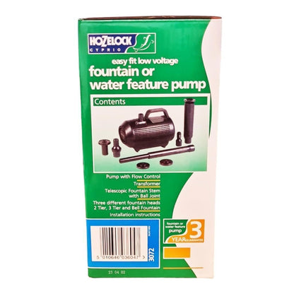 Hozelock 700LPH Cascade Fountain Waterfall and Fountain Pump for Small Pond 3072