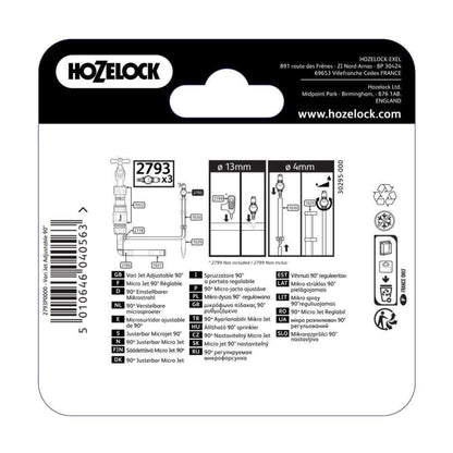 Hozelock Irrigator 90 Degree Adjustable Flow Irrigation Vari-Jets Pack of  5