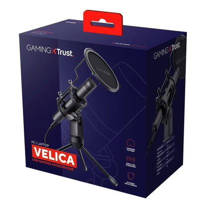 Trust USB Streaming Microphone Mic with Tripod Stand Pop Filter GXT 241 Velica