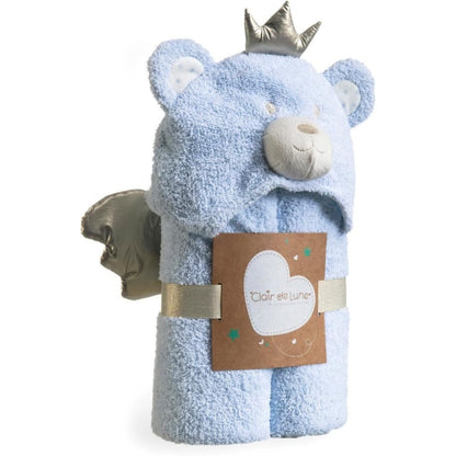 Clair de Lune Soft Hooded Baby Blanket 100 x 75 cm Two Layered Cosy Snuggle Wrap