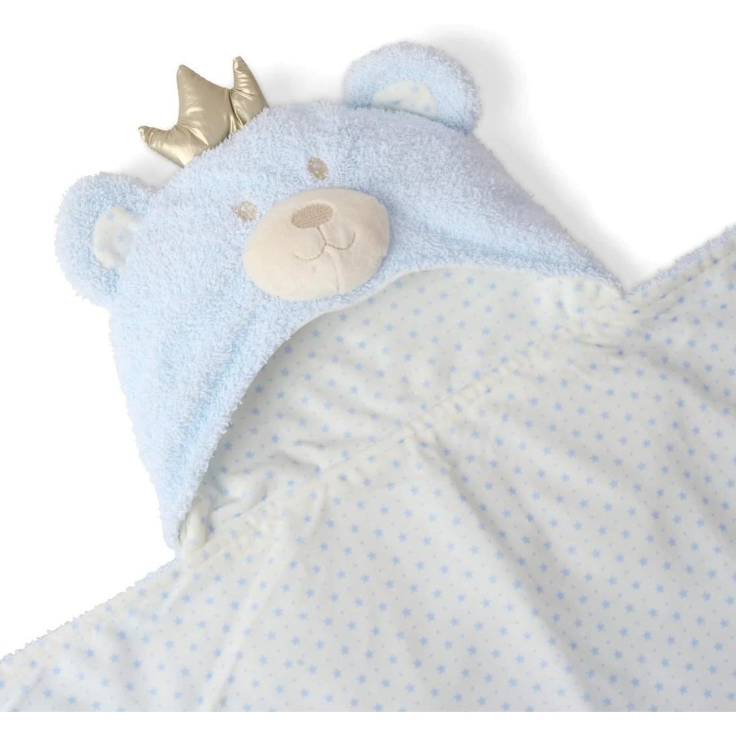 Clair de Lune Soft Hooded Baby Blanket 100 x 75 cm Two Layered Cosy Snuggle Wrap