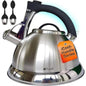 Pykal Whistling Kettle for Gas or Induction Stove Top 3L Stainless Steel iCool Handle