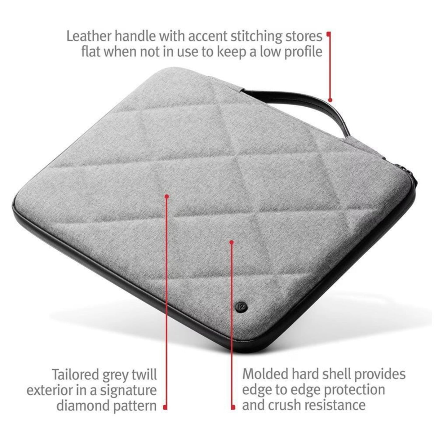 Twelve South SuitCase For MacBook Pro 16" Protective Rigid Case Grey 12-2018