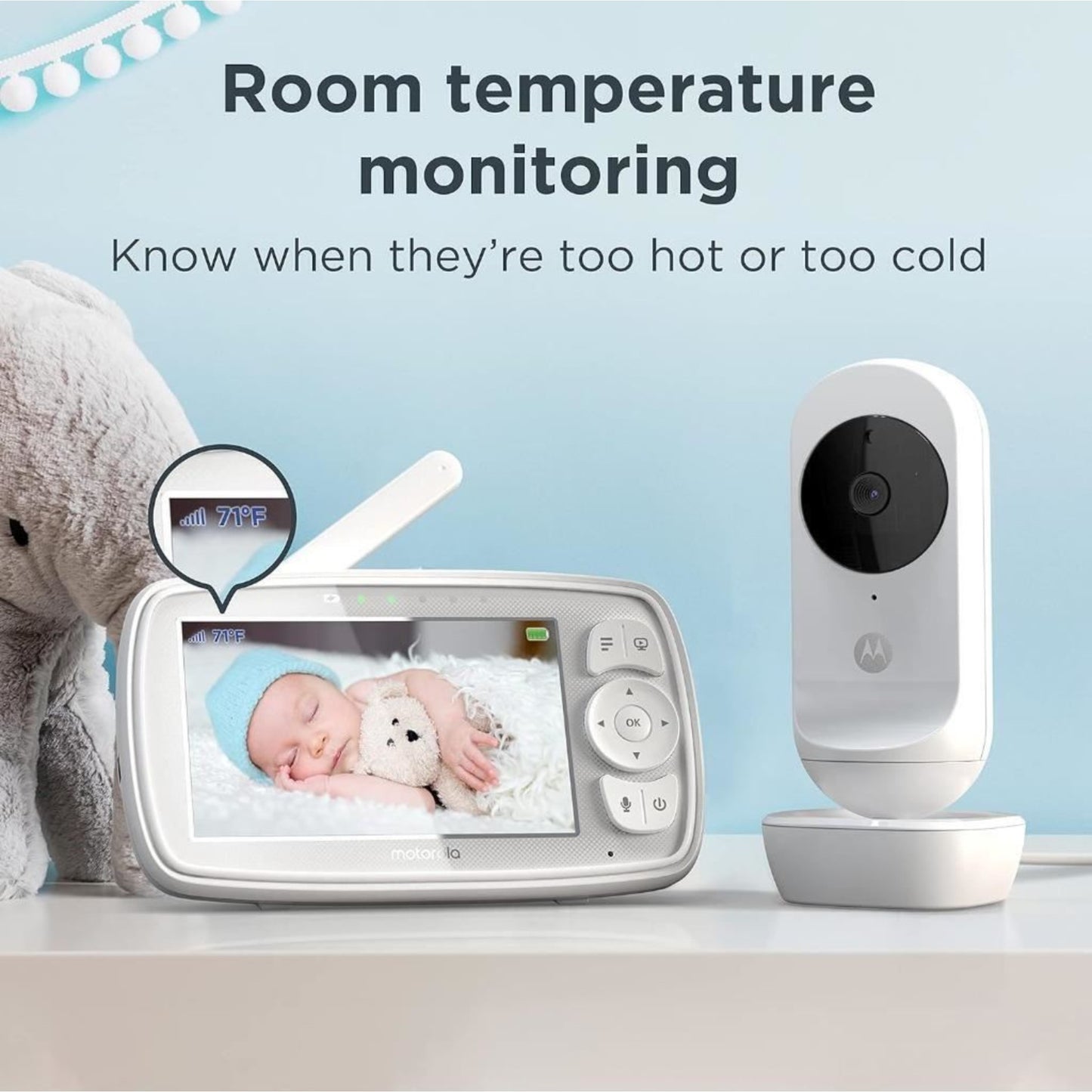 Motorola Baby Monitor With Camera 4.3" Colour Screen Two Way Talk Infrared Wi-Fi