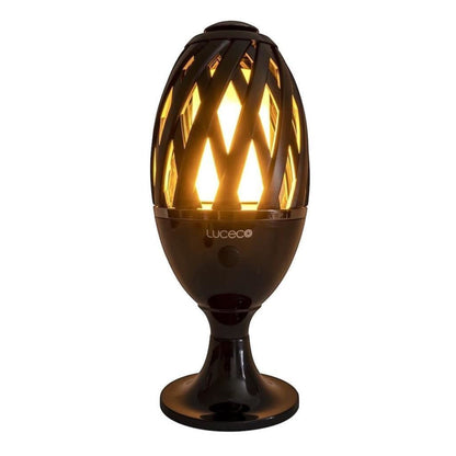 Luceco LED Flame Effect Torch USB Charged IP65 Rated Black LEXFLAMEBK-02