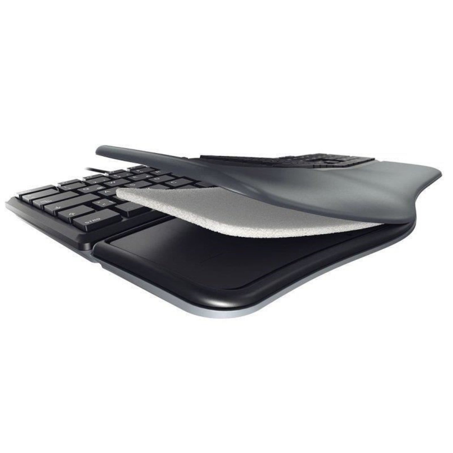 CHERRY 4500 ERGO Ergonomic Keyboard UK Layout QWERTY Wired Padded Palm Rest