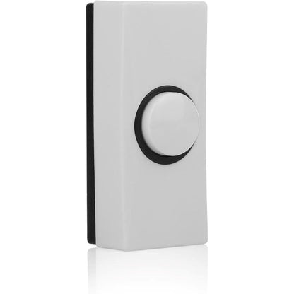 Byron Wired Doorbell Kit Button Chime and 5m Cable 90dB White DBW-24031