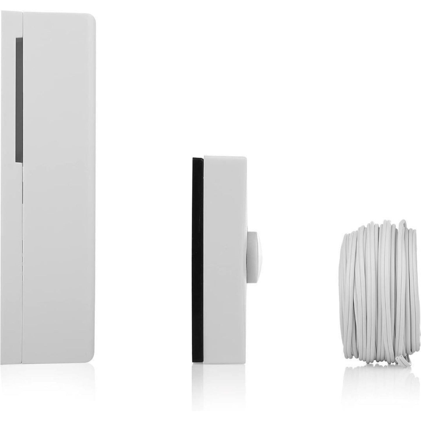 Byron Wired Doorbell Kit Button Chime and 5m Cable 90dB White DBW-24031