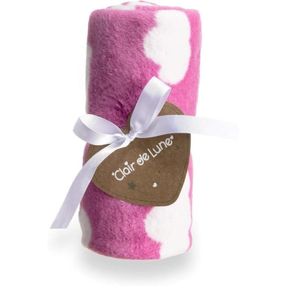 Clair de Lune Reversible Cloud Fleece Baby Blanket Soft Fleece 100 x 70cm Pink