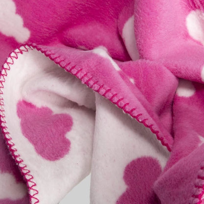 Clair de Lune Reversible Cloud Fleece Baby Blanket Soft Fleece 100 x 70cm Pink