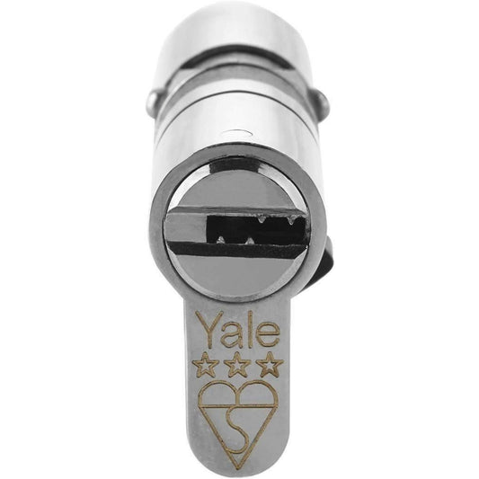 Yale Anti Snap 3 Star Double Cylinder High Security 35:45 80mm Nickel B-YS3-3545