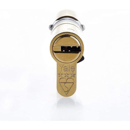 Yale Anti Snap 3 Star Double Cylinder High Security 45:45 90mm Brass B-YS3-4545B