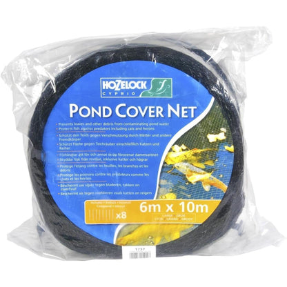 HOZELOCK Pond Protection Net 6 x 10m with 8 Stakes Heavy Duty Woven Mesh Cover
