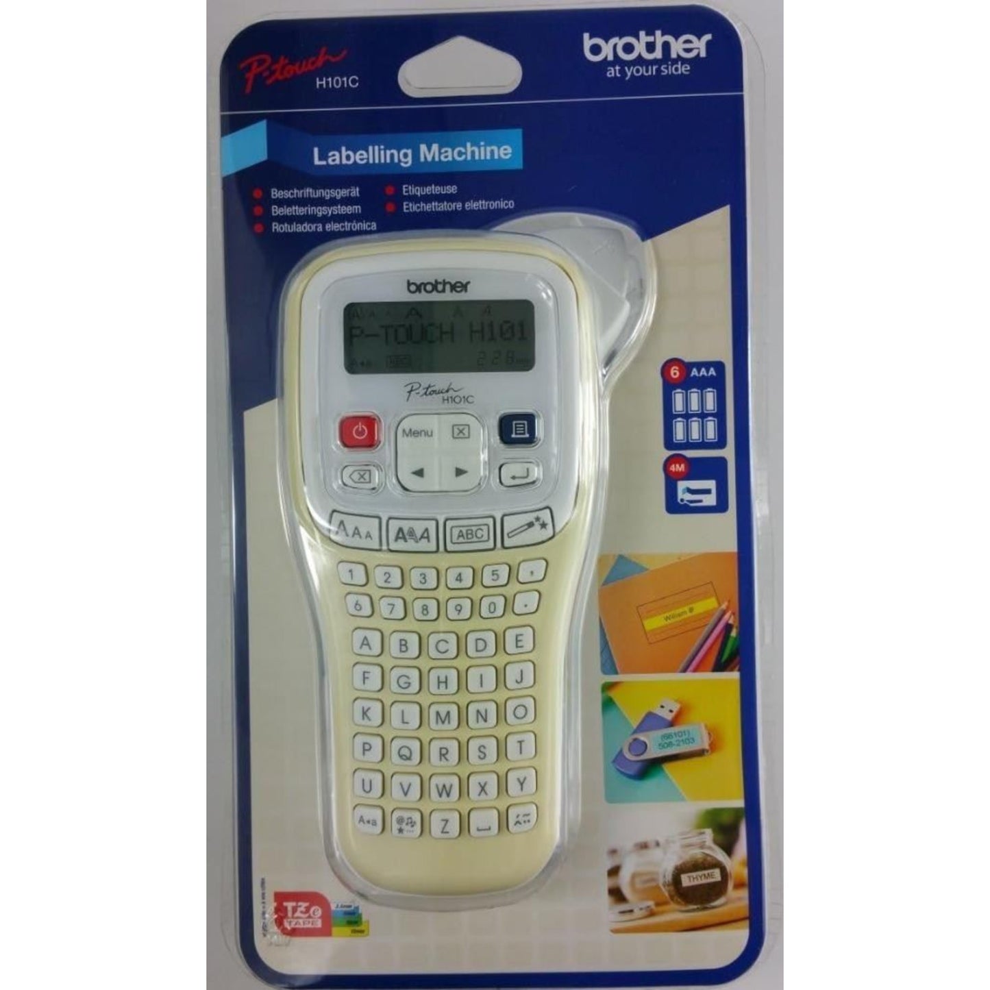 Brother P-Touch H101C Handheld Labelling Print Machine System Tape Batteries
