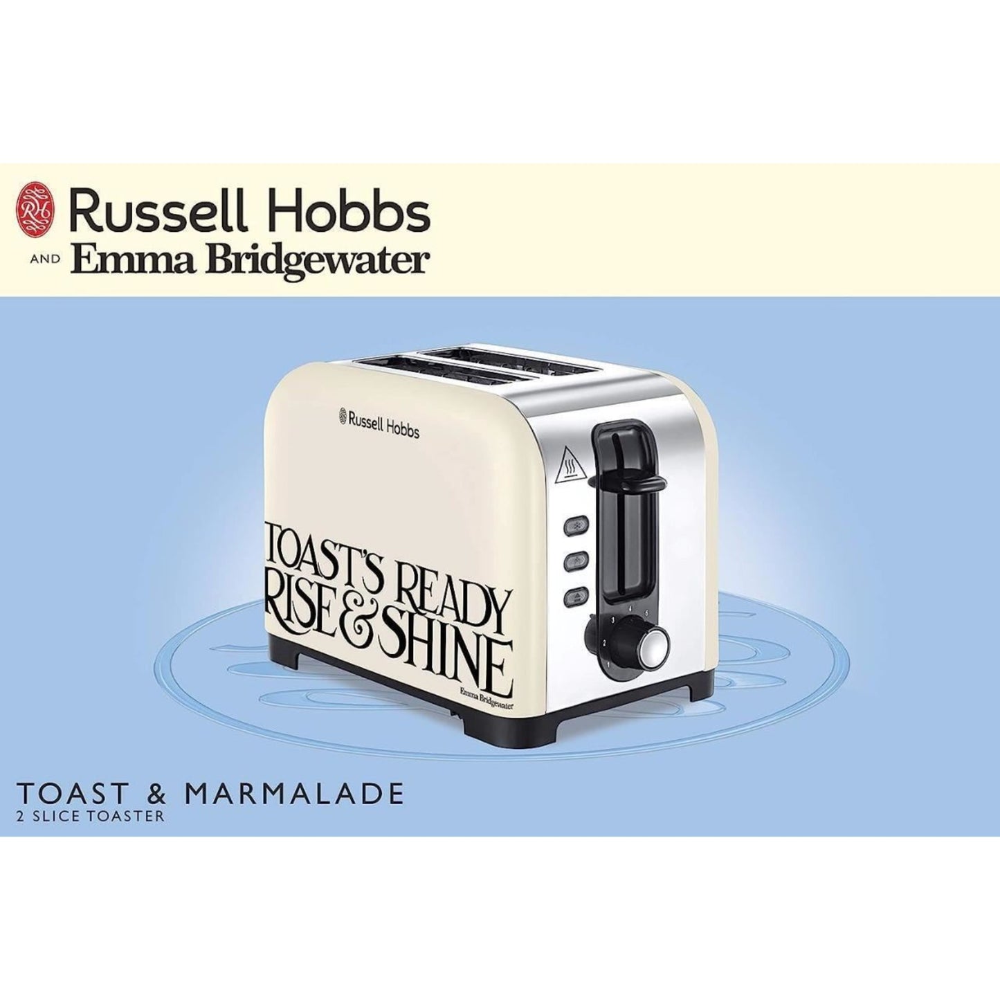 Russell Hobbs Emma Bridgewater 2 Slice Toaster Toast and Marmalade 850W (23538)