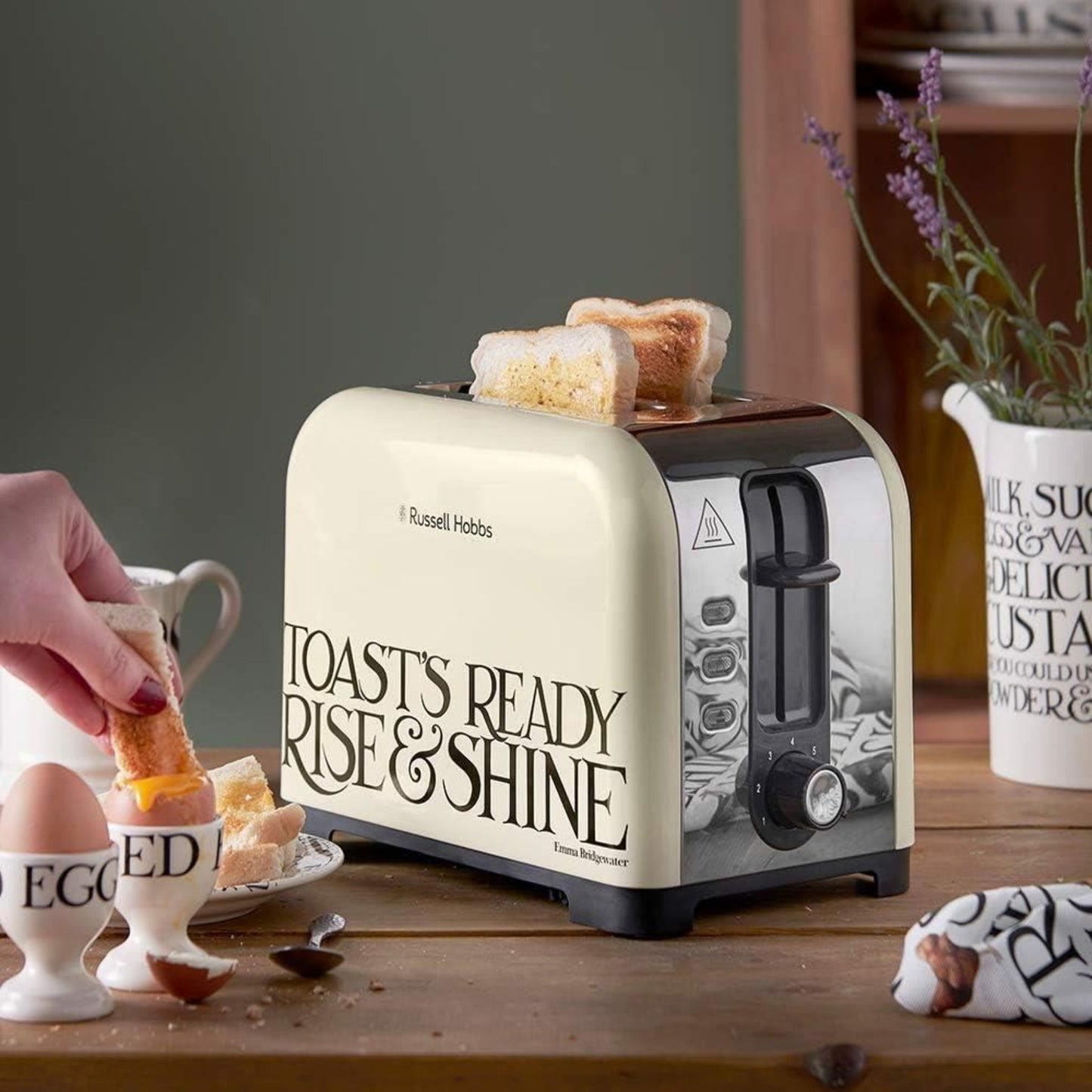 Russell Hobbs Emma Bridgewater 2 Slice Toaster Toast and Marmalade 850W (23538)