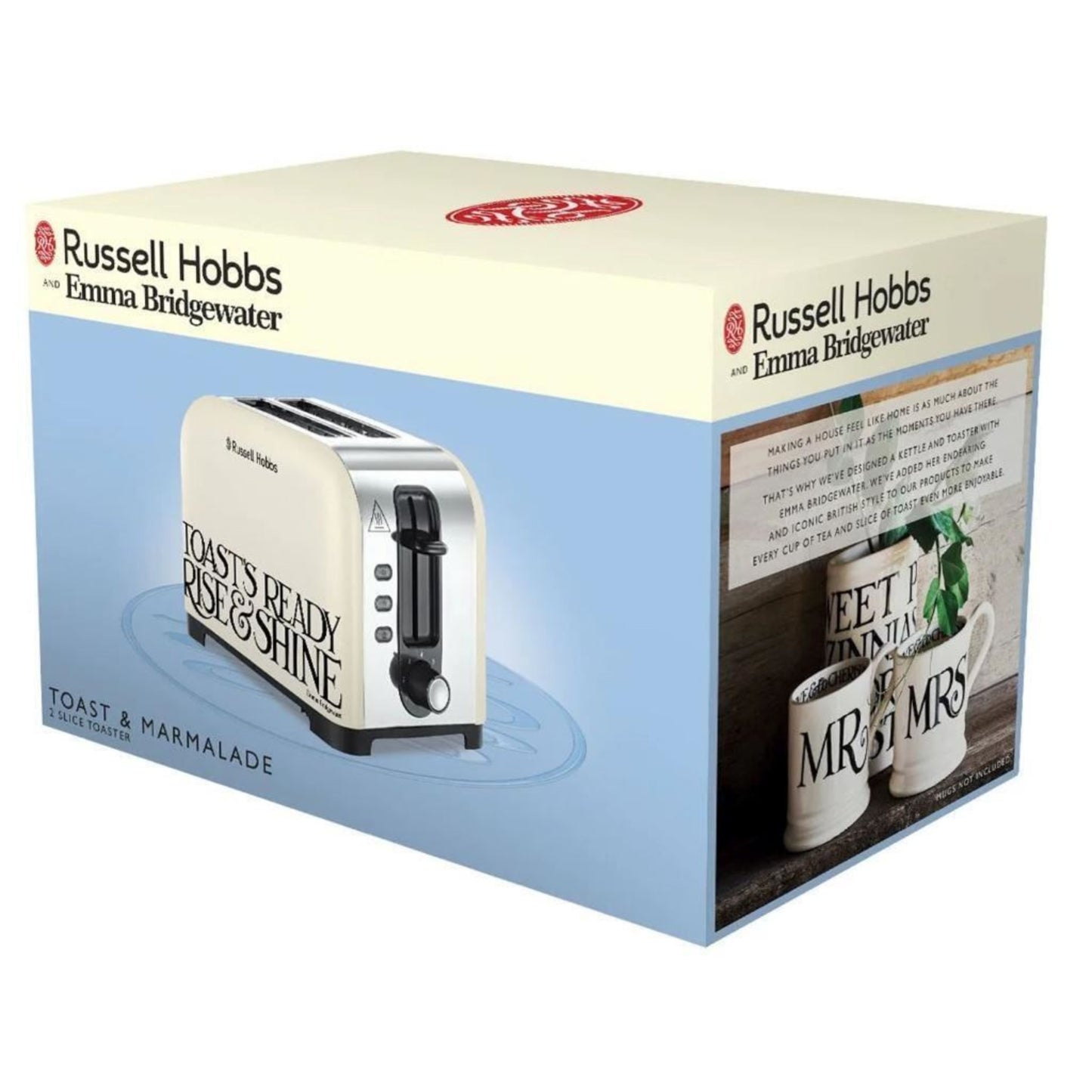 Russell Hobbs Emma Bridgewater 2 Slice Toaster Toast and Marmalade 850W (23538)
