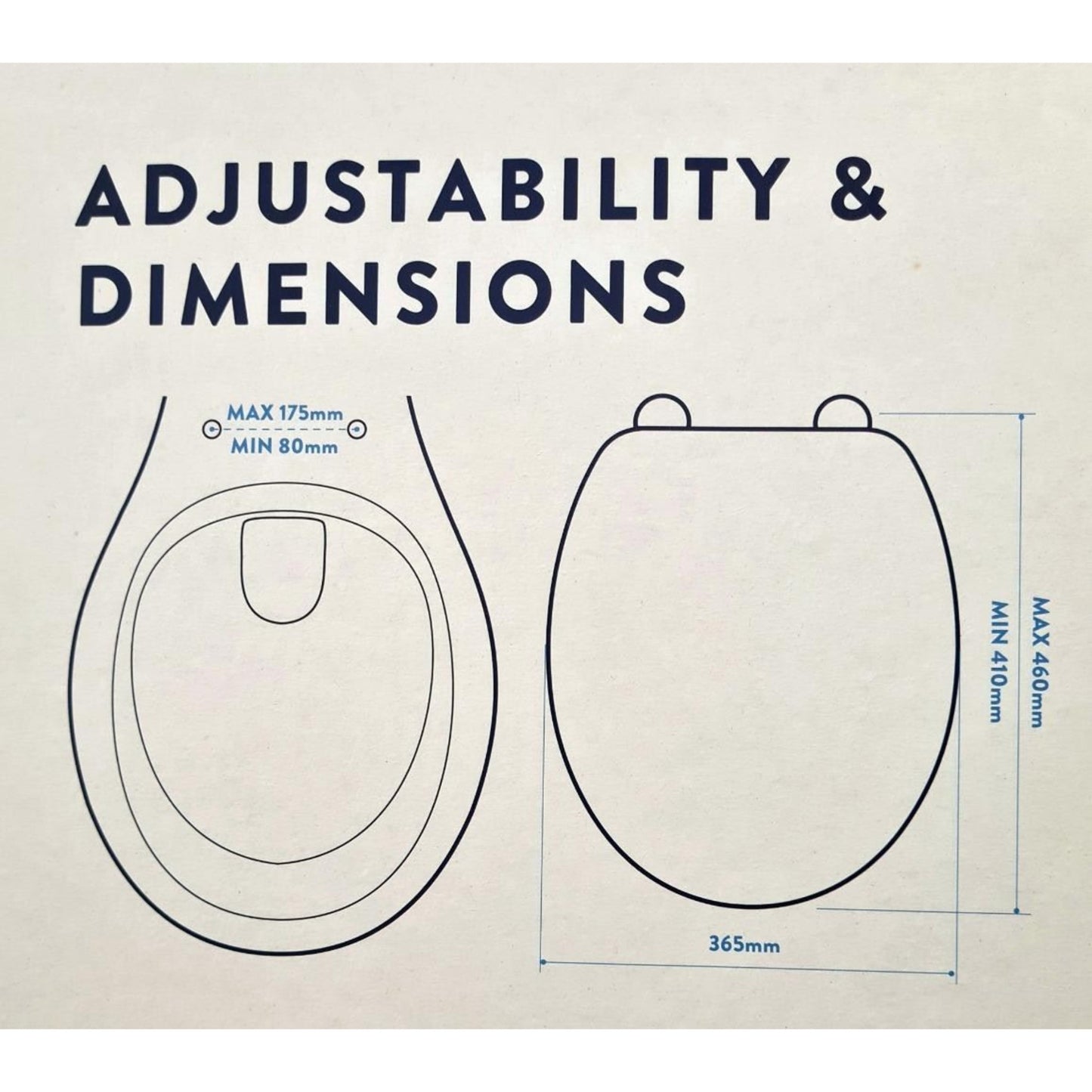 Croydex Hudson Anti-Bacterial Toilet Seat Soft Close Hinges and Quick Release