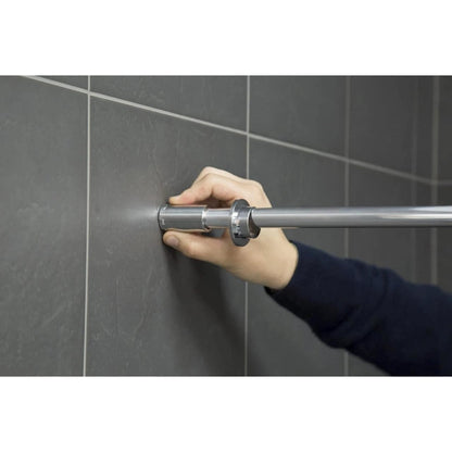 Croydex Telescopic Shower Curtain Rod Stick 'N' Lock Aluminium 110cm to 183cm