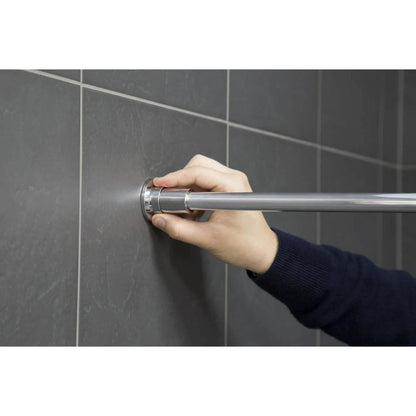 Croydex Telescopic Shower Curtain Rod Stick 'N' Lock Aluminium 110cm to 183cm