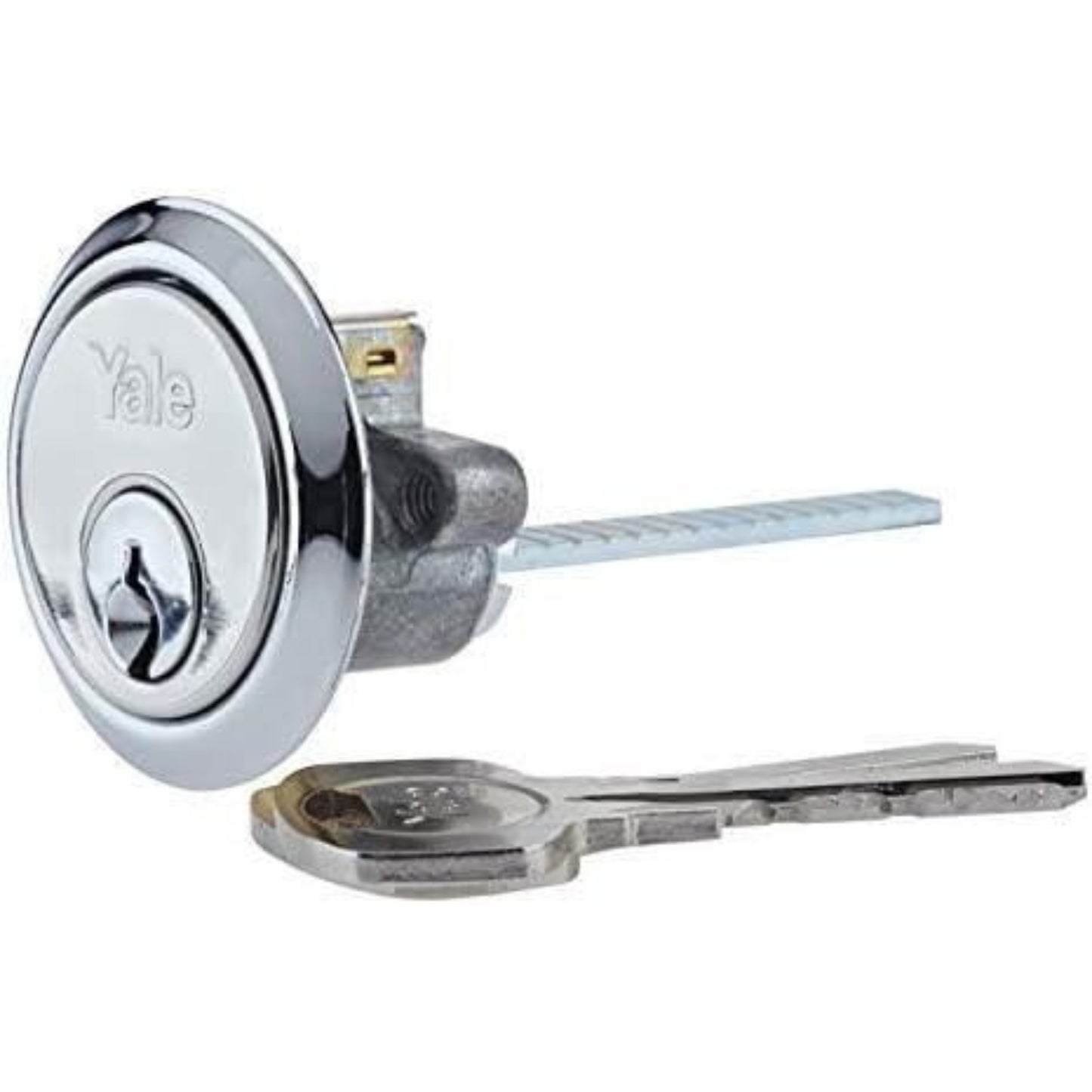 Yale Replacement Rim Cylinder Suitable For 38-57 mm Doors Security 4 Keys Chrome