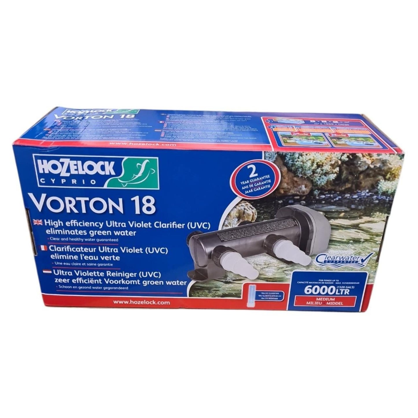 Hozelock Vorton 18 UVC Lamp Efficient Elimination of Green Water Algae 12000 LPH