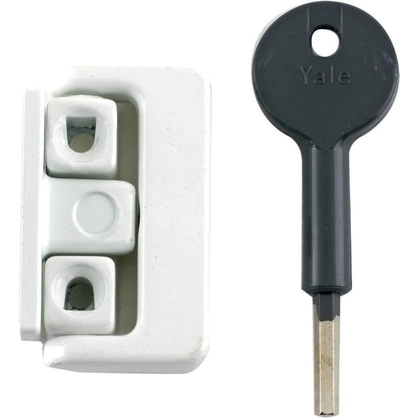 Yale Window Lock with Key White for Hinged Wooden Window 8K101 Pack of 1