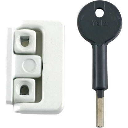 Yale Window Lock with Key White for Hinged Wooden Window 8K101 Pack of 1