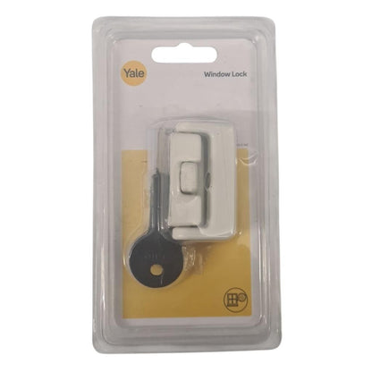 Yale Window Lock with Key White for Hinged Wooden Window 8K101 Pack of 1