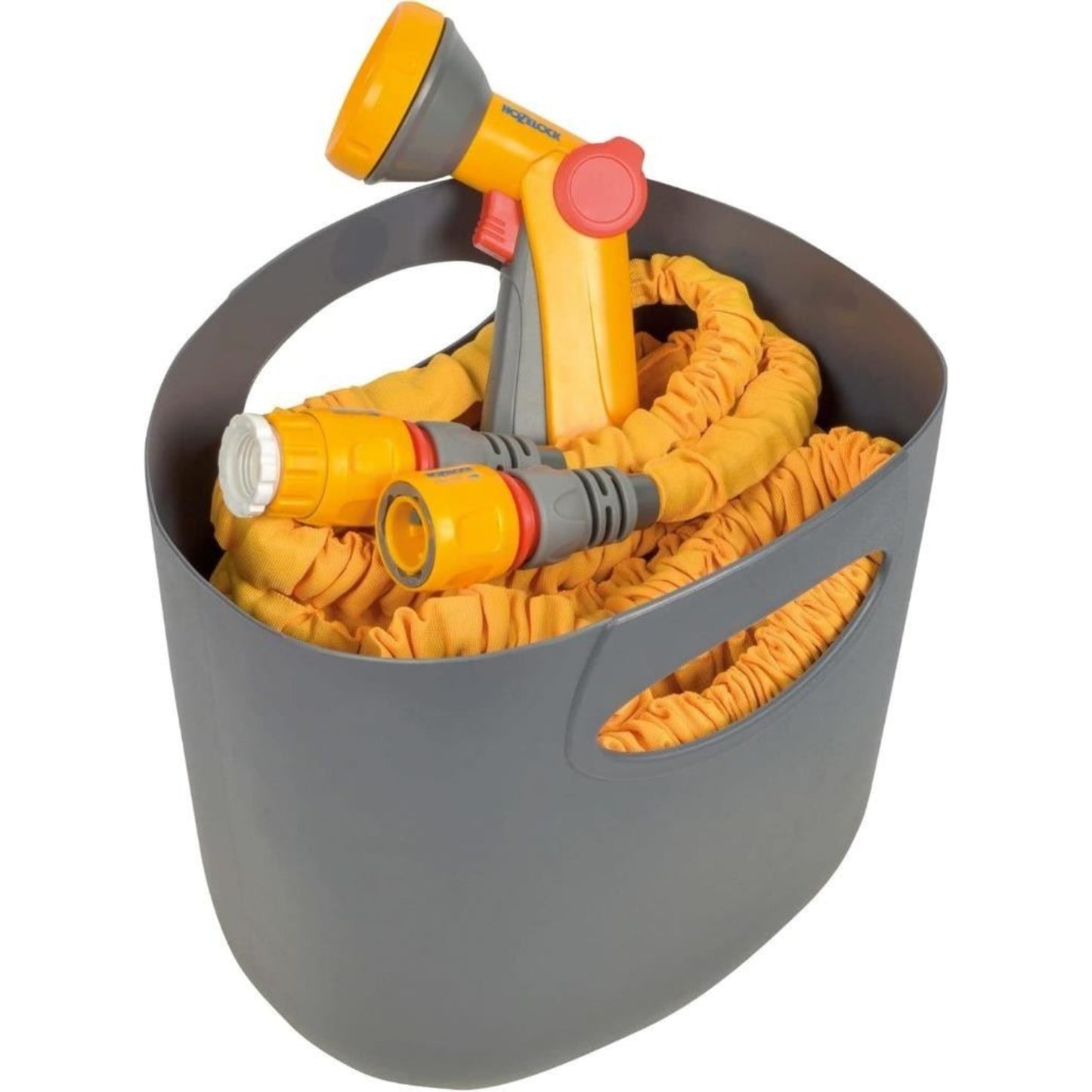 HOZELOCK Superhoze City 7.5m Hose with x2 Aquastop Connectors and Rose Spray Gun