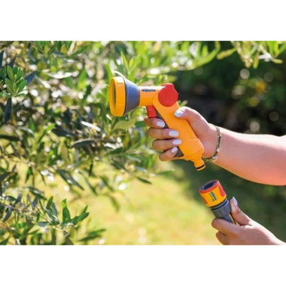 HOZELOCK Superhoze City 7.5m Hose with x2 Aquastop Connectors and Rose Spray Gun