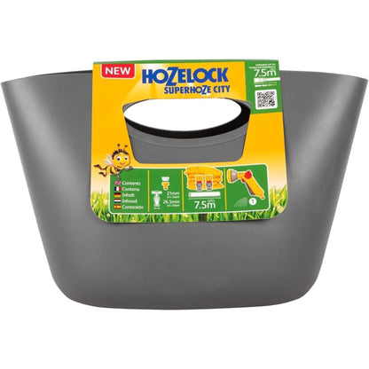HOZELOCK Superhoze City 7.5m Hose with x2 Aquastop Connectors and Rose Spray Gun