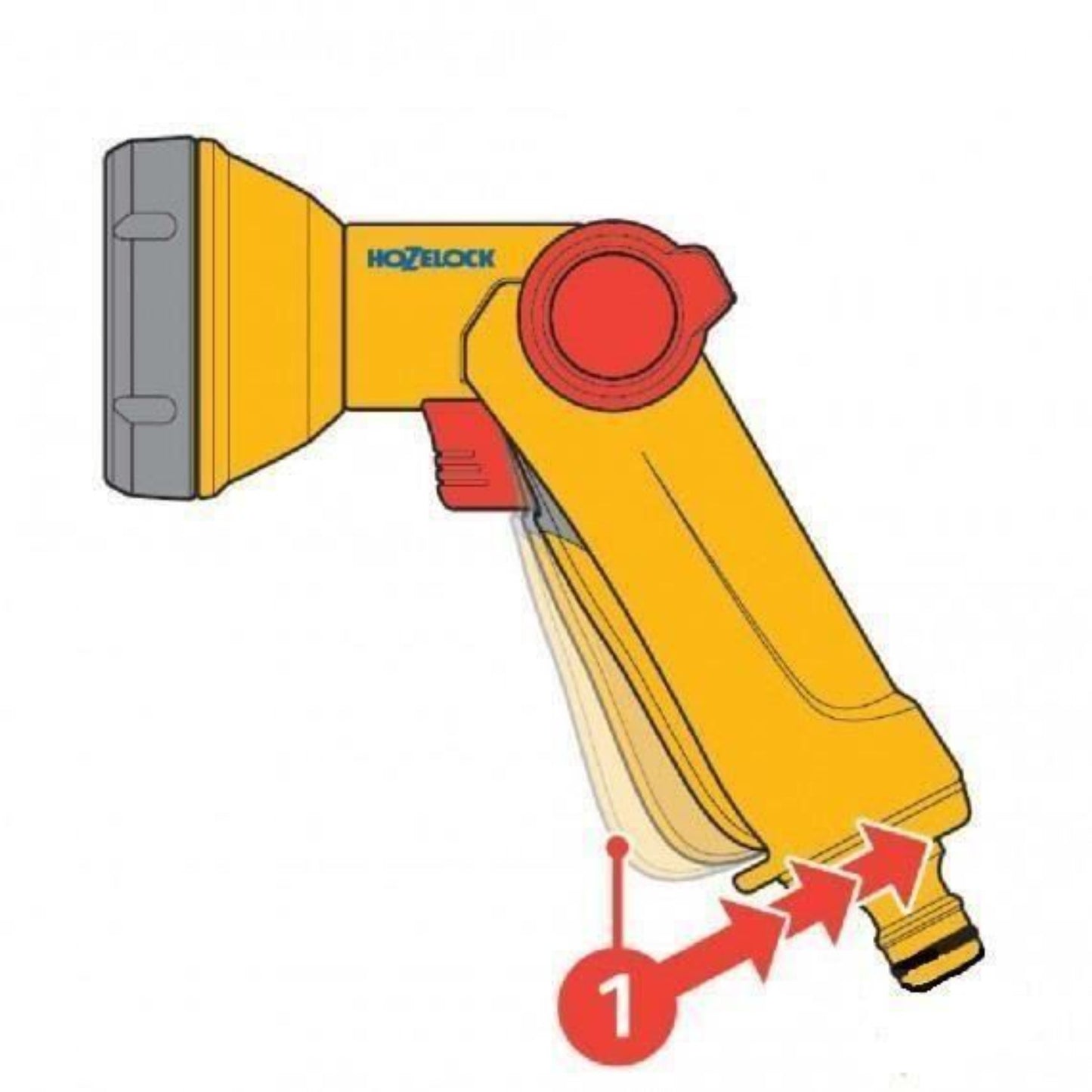 HOZELOCK Superhoze City 7.5m Hose with x2 Aquastop Connectors and Rose Spray Gun