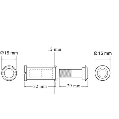Yale Door Viewer Fits Doors 35mm to 57mm Thick Polished Brass Finish P-9401-PB