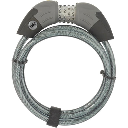 Yale Standard Combination Cable Bike Lock 1800mm Steel Ball Click Gear System