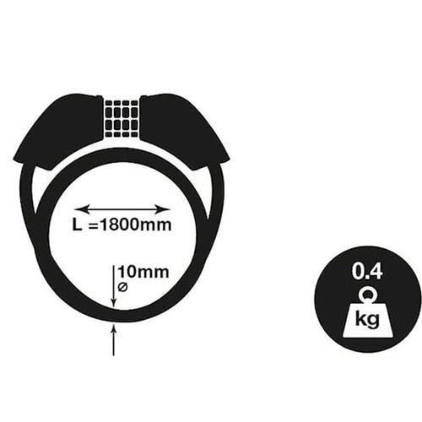 Yale Standard Combination Cable Bike Lock 1800mm Steel Ball Click Gear System