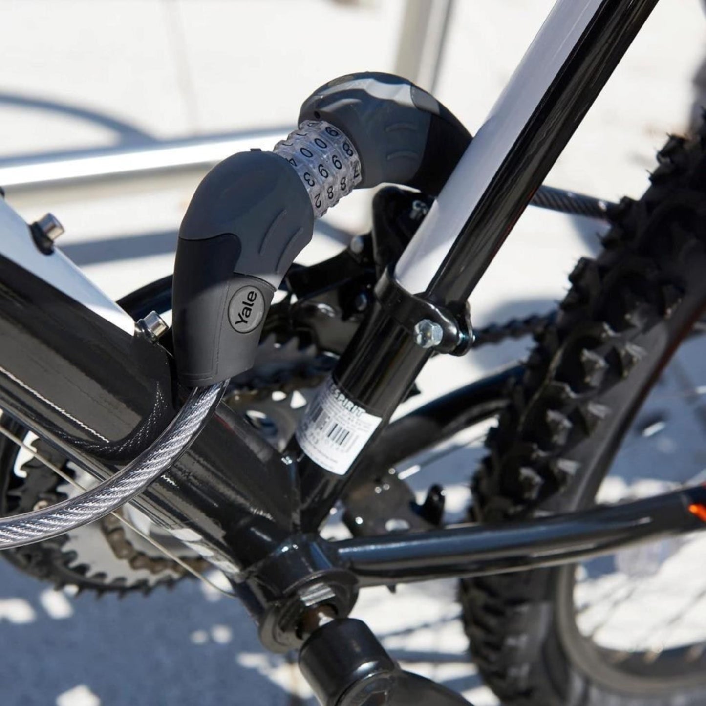 Yale Standard Combination Cable Bike Lock 1800mm Steel Ball Click Gear System
