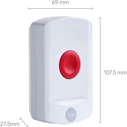 Yale AC-PB Sync Alarm Panic Button 200m Range Compatible Alexa Google Philips