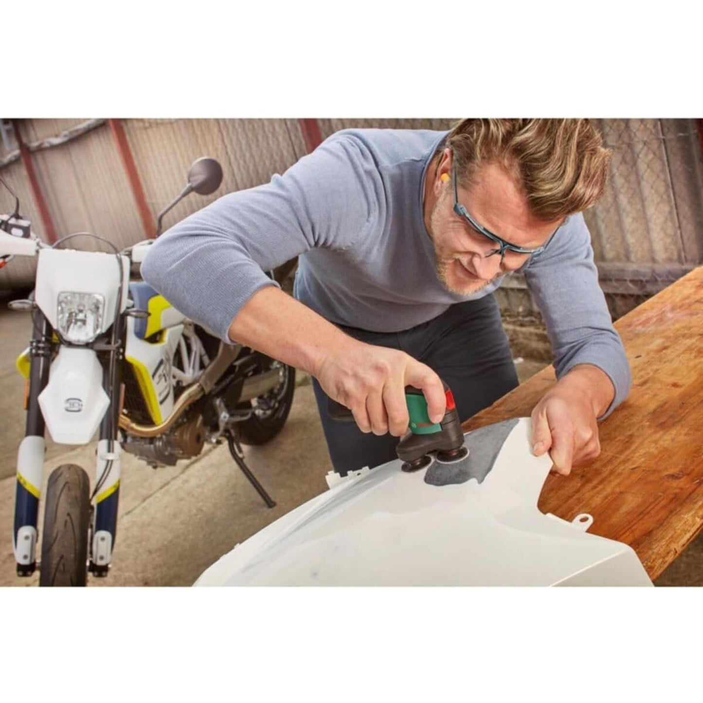 Bosch EasyCurvSander 12v Rotating Cordless Adaptable Portable Sander with Battery