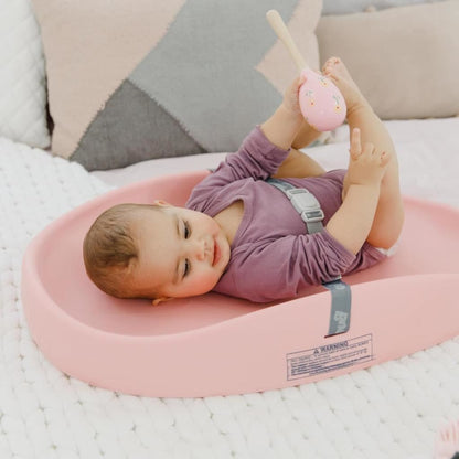 Bumbo Changing Mat Ergonomic Pad Safety Harness Soft Lightweight Cradle Pink